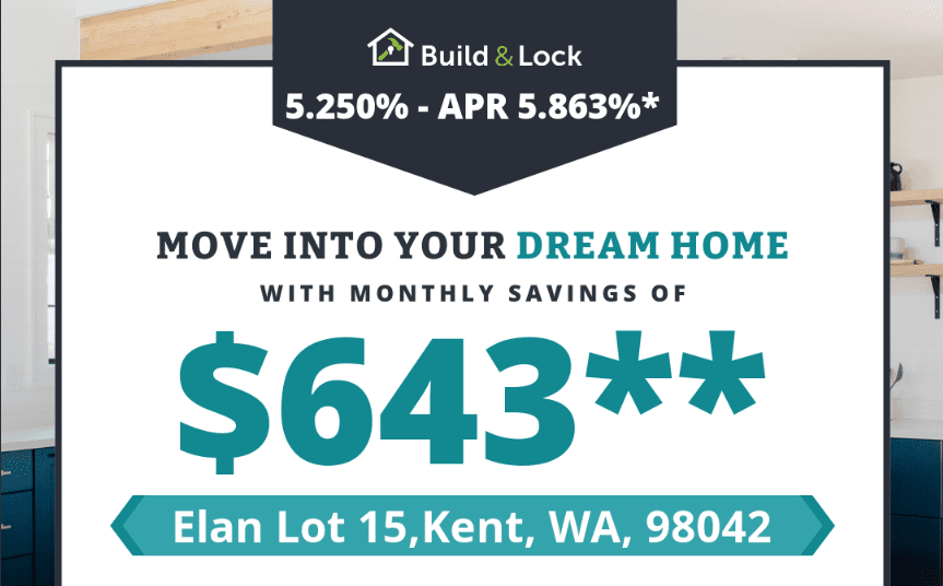 Elan special build & lock rate for homesite 15